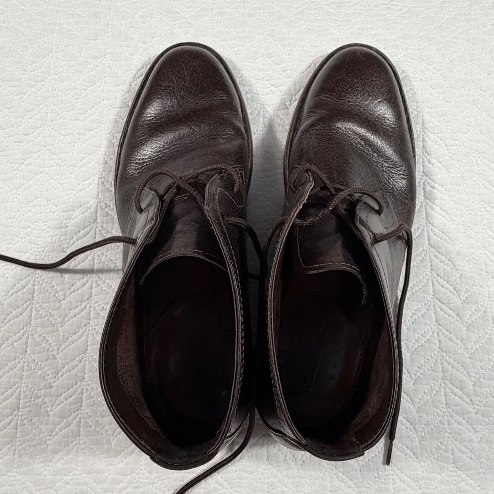 Trask Chukka Boots Mens 12M Dark Brown Leather Core Aesthetic EUC 30-2162‎